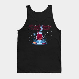 Christmas Time Social Distancing and Wine Tank Top